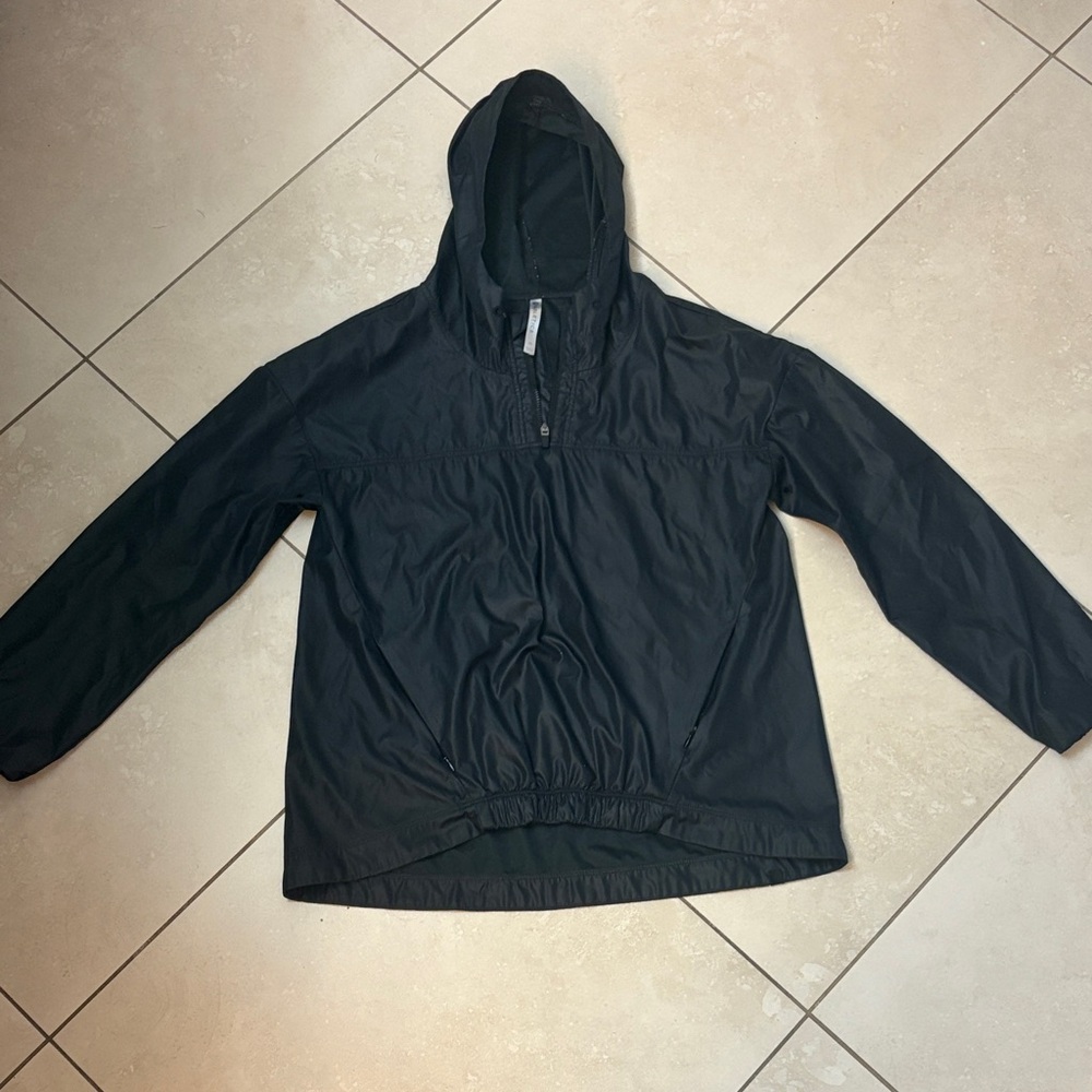 Fabletics Black quarter zip rain Jacket